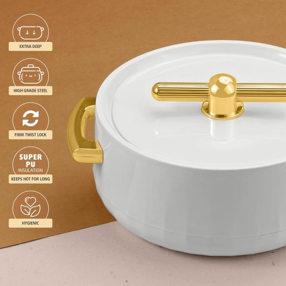 Selvel Elegance Polished White Casserole