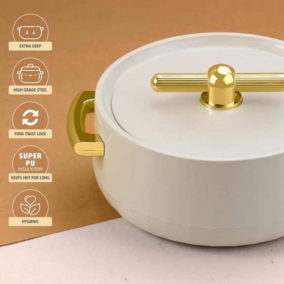 Selvel Elgance Gray Golden Casserole Set