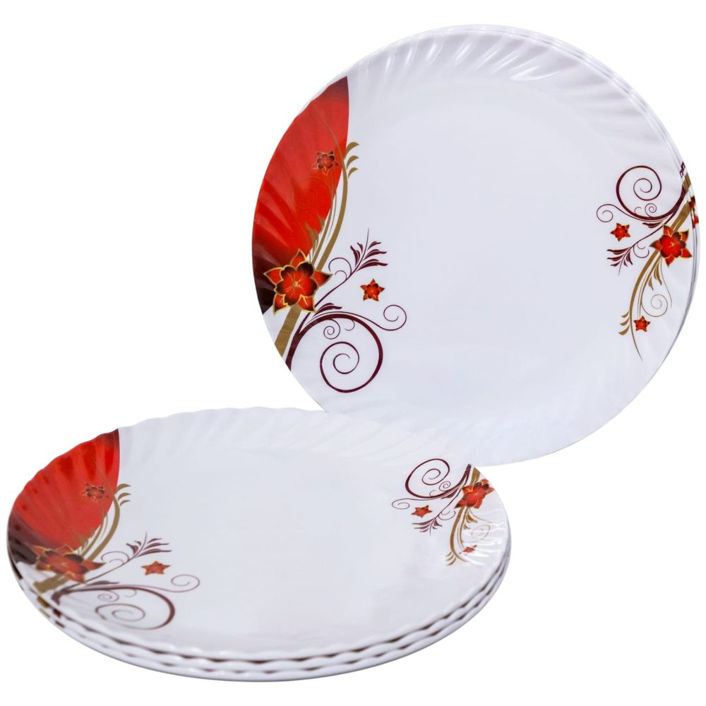 Serve N style melamine dinner plates for catering