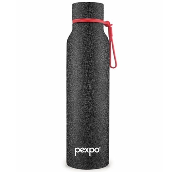 Pexpo Bosco 24 hrs Hot And Cold Double Wall Insulated Stainless Steel Bottle - Black, 850ML